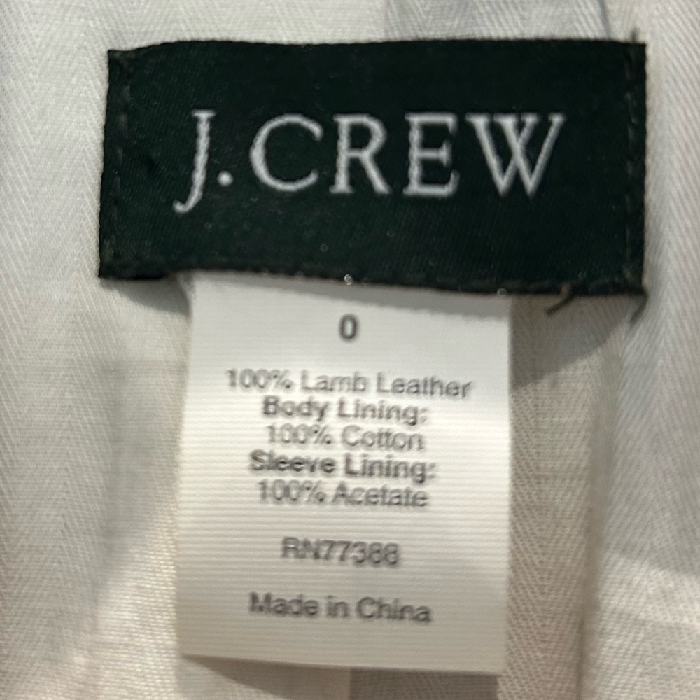 J. Crew Lambskin Leather Barn Jacket - Picture 7 of 8